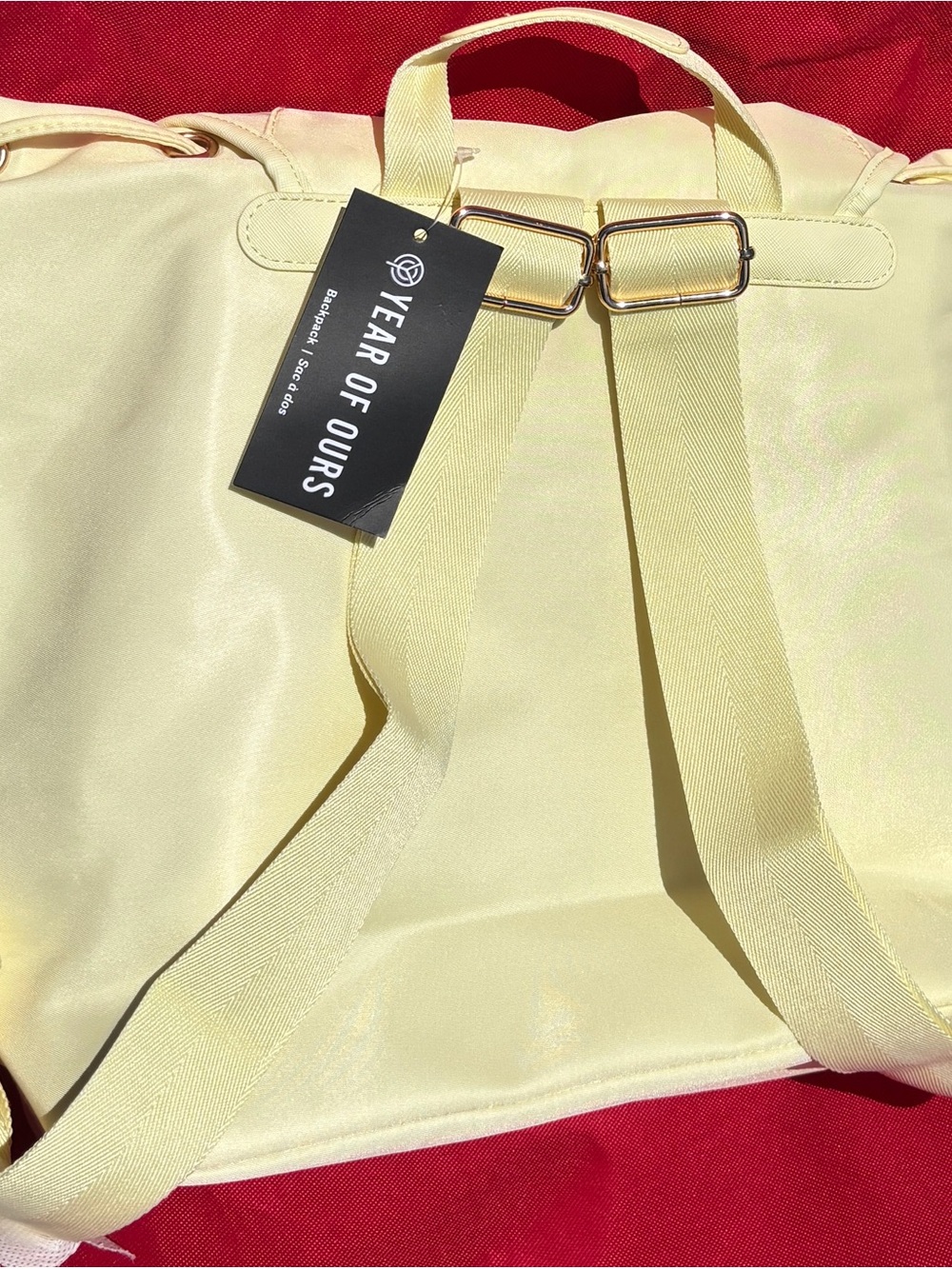 Year of Ours Pale Yellow Backpack Tote